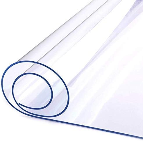 LovePads Clear Table Cover Protector 54 x 54 Inch, 1.5mm Thick Plastic Table Cover, Table Protector for Dining Room Table, Waterproof Vinyl Tablecloth Table Pad Mat for Kitchen, Dresser, Writing Desk