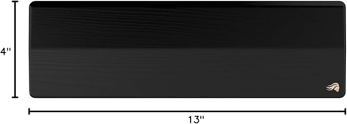 GLORIOUS Gaming Wooden Keyboard Wrist Rest (Compact) - White Ash Wood, Medium-Coarse Grain, Smooth Surface, Sweat & Oil Resistant, Easy Clean, Anti-Slip Rubber Base, 13" x 4" x 0.79" - Onyx