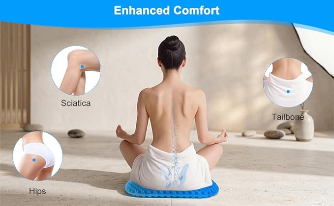 EVEME Large Anti-Slip Kayak Seat Cushion,Waterproof Thicken Gel Boat Seat Cushion,Kayak Chair Pads Seats Pad,Stadium Pad,Accessories Equipment Gear for Fishing