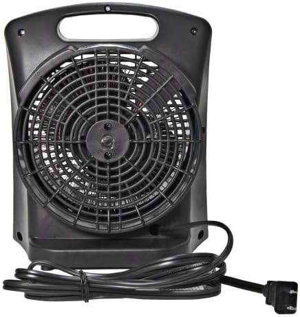 Comfort Zone Indoor Space Heater, Portable, Fan Forced, Electric, Adjustable Thermostat, Overheat Sensor, Safety Tip-Over Switch, & Stay Cool Housing, Ideal for Home, Bedroom, Office, 1,500W, CZ35EBK