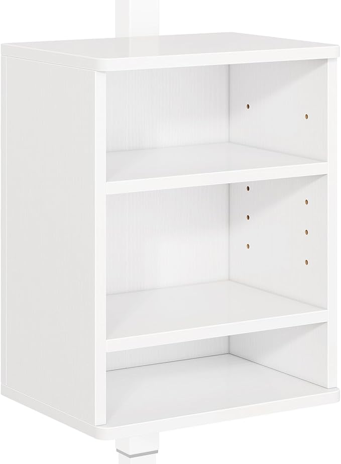 IBUYKE Under-Desk Storage Cabinet Adjustable Cabinet Fits with Standing Desks & Any Desk Legs Clamp-on Shelf for Office and Gaming Room for Elevating Your Workspace UTMZ012W