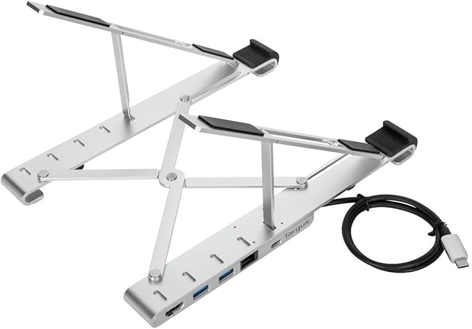 Targus Portable Laptop Stand + Integrated Dock, White (AWU100005GL)