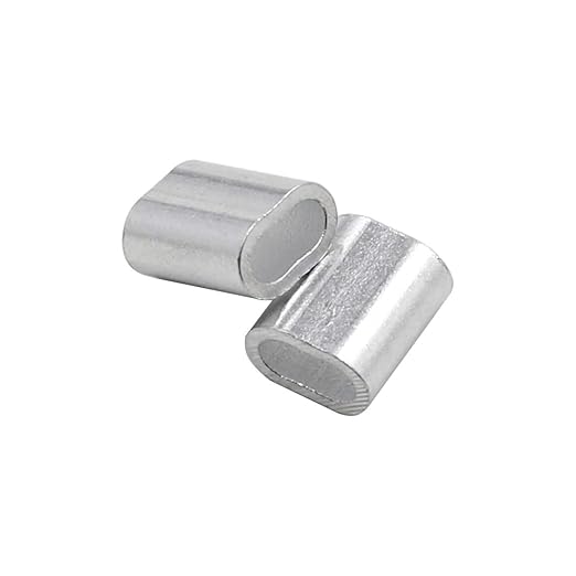 100pcs 3/32 inch Wire Rope Sleeves Aluminum Clip Fittings Cable Crimps