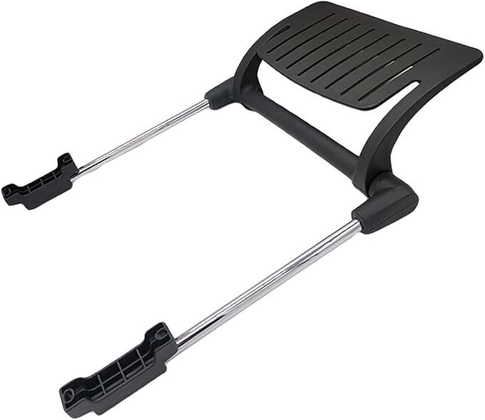 Office Chair Footrest Attachment, Adjustable, Black, Iron & Polypropylene Frame, for Office, Home, Meeting Rooms