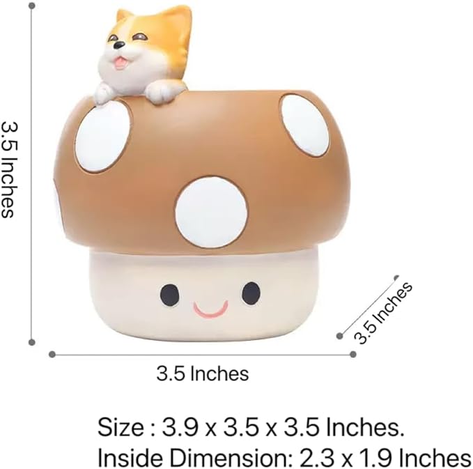 Cute Small Pen Pencil Holder, Kawaii Resin Cat Dog Dinosaur Rabbit Animal Paper Clip Toothbrush Mini Storage Organizer Office Desk Decorations