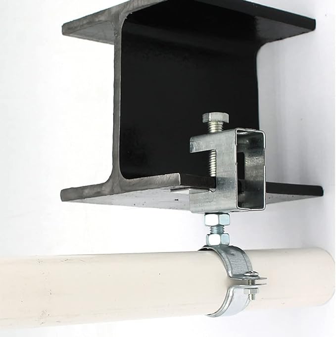 Conduit Hanger with Beam Clamp & Pipe Support Bracket (8 Pcs) - 2" (51mm) Cable Clamps for I-beam Installation