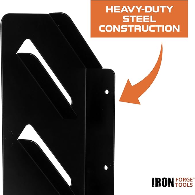 Iron Forge Tools Small Parts Organizer Box Bracket Kit for Work Van Storage - Fits 3 Small 1.75-3 in. depth Tool Box Organizer, Wall Mount Shelving