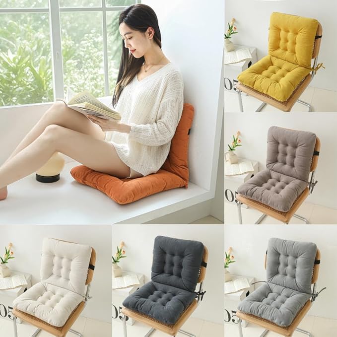 Office Seat Cushion – Non-Slip Comfort Pad with Lumbar Support Ideal for Desk,Gaming,Bench,or Floor Sitting