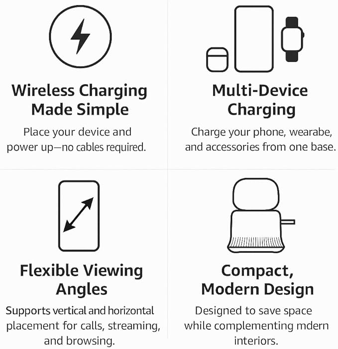2026 3 in 1 Wireless Charging Station for Apple MagSafe Charger, 15W Fast Magnetic MagSafe Charger Stand for iPhone 17 16 15 14 13 12 Apple Watch AirPods Series (White), Gifts for Men