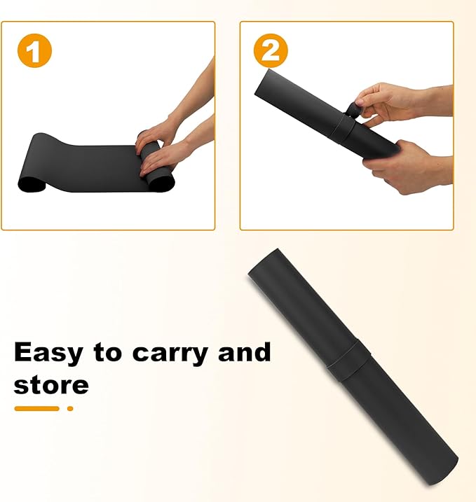 Large Leather Desk Pad Protector,Black, 27.5inch x 13.7inch,Non-Slip Durable Office Desk Mat for Writing, Computer, Laptop, Mouse Pad & Desktop Use,Desk Protector Mat