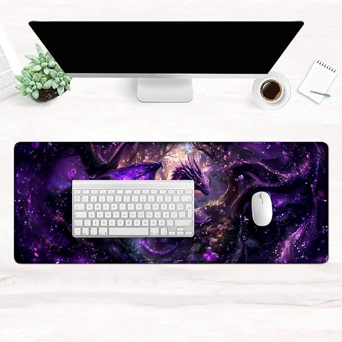 Gaming Mouse Pad Large Desk Mat Extended Keyboard Mouse Pad Mousepad with Non-Slip Base and Stitched Edge Mouse Mat Desk Pad Mouse Pads for Desk Home Office Gaming Drogan