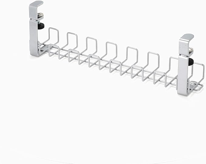 Plus Garage 415454 Cable Tray, 25.2 inches (63.7 cm) Wide, Wire Cable Tray, No Drilling, Cable Tray, Cable Organization, Cable Storage, Large, Silver