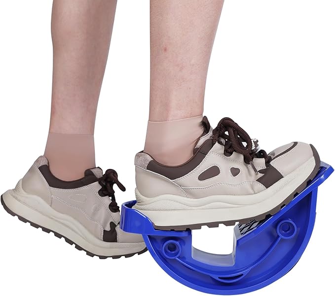 Hausse Foot Stretcher, Calf Stretcher for Plantar Fasciitis, Non-slip Stretching Foot Rocker for Home Office (Blue)