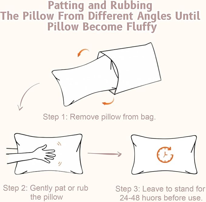 vocheer Small Pillows for Sleeping, 11"x7" Mini Pillow for Travel, Tiny Pillow for Neck, Lumbar, Knee, Wrist, Pets, Cotton Small Back Pillows for Travel, Bed, Office, Machine Washable, Dove-2pc