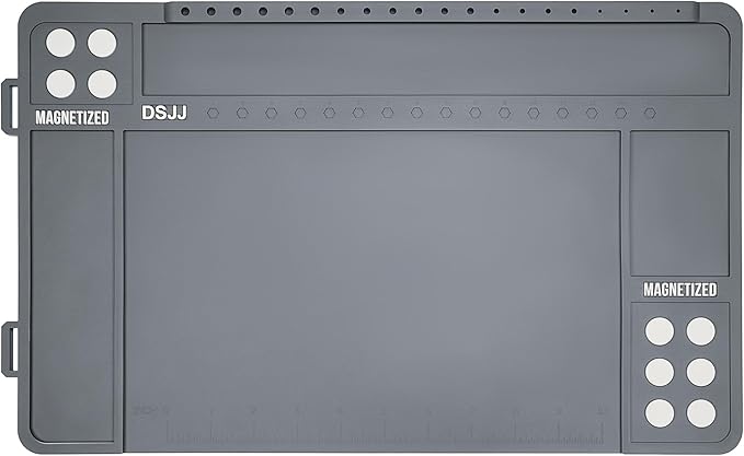 CKPART Gun Cleaning Mat, Premium Magnetic Pad With Organizer Parts Tray, Anti-Slip Rubberized Pistol Mat, Protective Workbench Mat for Gun Cleaning (16.5"x 10.43")