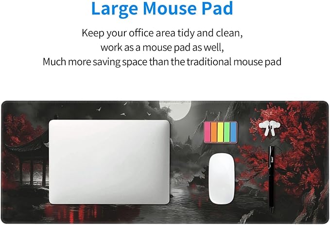 XL Dark Canyon Large Gaming Mouse Pad, Long Extended Full Mouse Mat Desk Pad for Top Keyboard Table, Aesthetic Cute Big Stitched Mousepad Gifts for Women Office Decor, 31.5 * 11.8 in