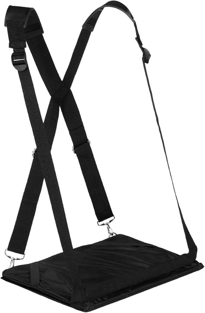 Laptop Harness - Hands Free Portable Wareable Desk for Laptop 14" Tablet, Notepad, MacBook - Adjustable Straps Standing Laptop Carrier - Includes Memory Foam Mouse Pad