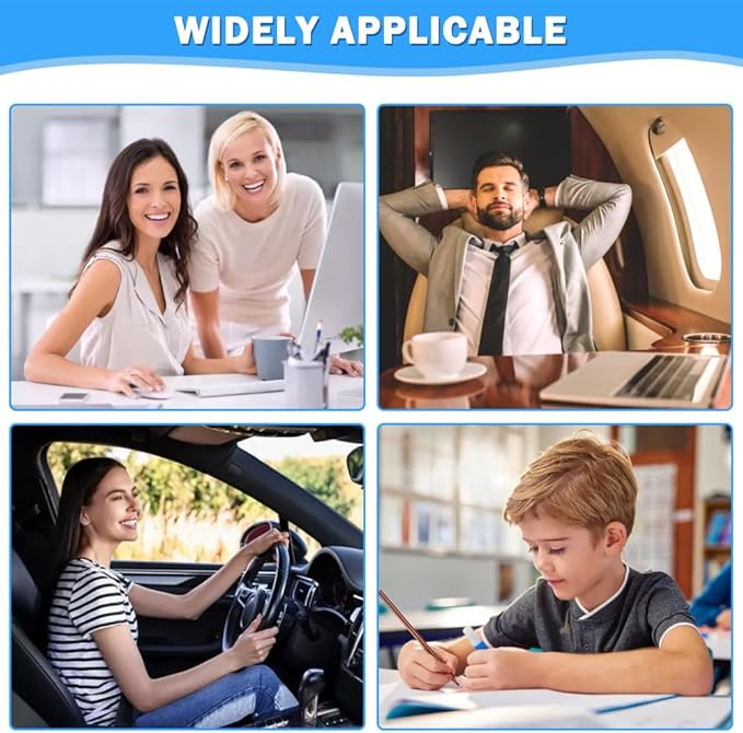 L-Shaped Ergonomic Memory Foam Seat Cushion, Breathable Non-Slip Car & Office Chair Cushion for Long Sitting, Orthopedic Support for Truck Drivers, Desk & Wheelchair(Black)
