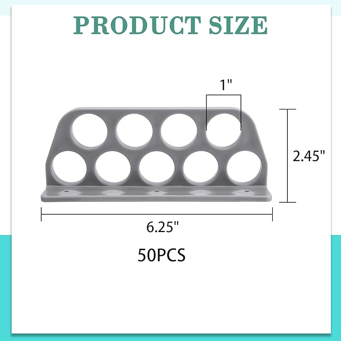 50 Pack Cable Chase-Wire Bracket, Cable Support Wire Bracket Holder for NMB Electrical Cord Organized Management, 9-Hole 1-Inch Diameter