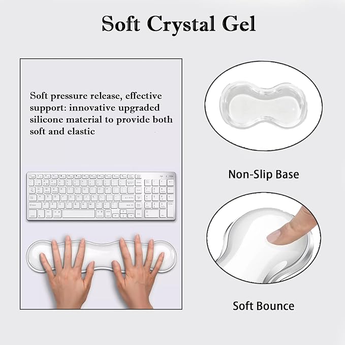 Update Mouse Wrist Rest 5.71" Silicone Wrist Support Pad for Pain Relief, Effortless Typing, Gaming, Computer, Laptop, Office – Anti-Slip Base, Easy to Clean
