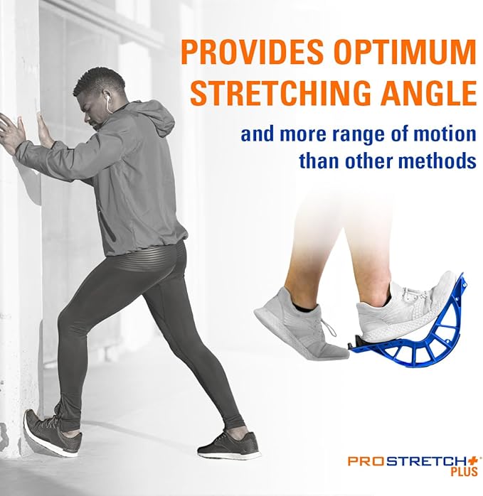 ProStretch Plus, Customizable/Adjustable Calf Stretcher and Foot Rocker for Plantar Fasciitis, Achilles Tendonitis, and Tight Calves