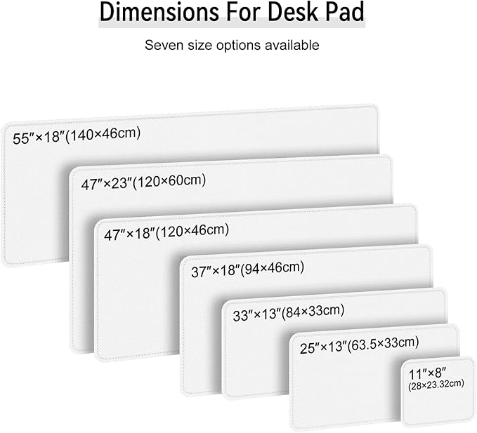 Leather Mouse Pad with Stitched Edge, Waterproof Gaming Mouse Mat for Computers, Laptop, Office & Home (White, 25"*13")