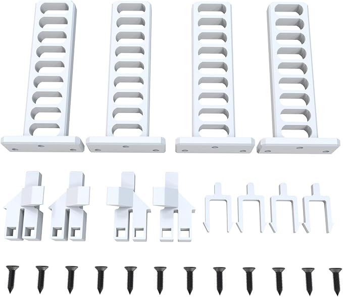 Universal Under Desk Mount for Power Brick Holder Docking Station Mount Power Strip (White)