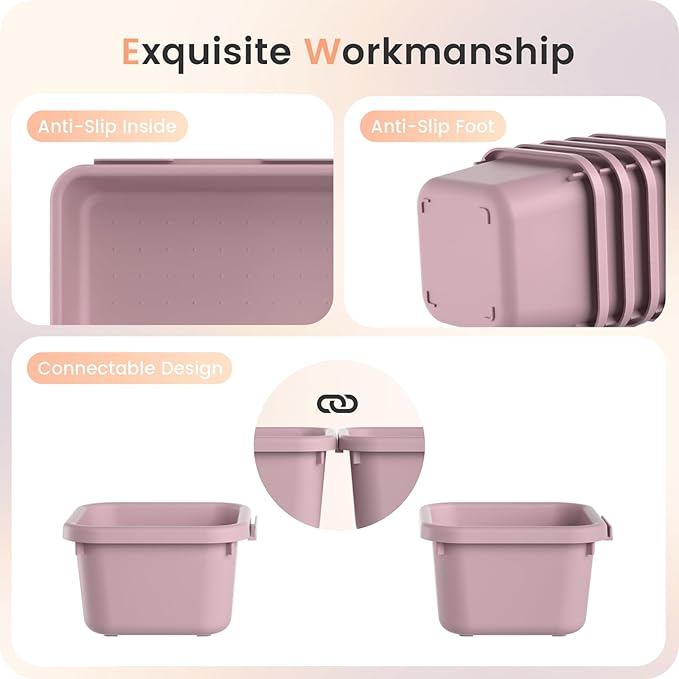 A-LuGei ใMilitary Gradeใ Drawer Organizer, ใ๐ฑ๐ฆ๐ถ๐๐ฒใ Makeup organizer, ใHolds 177 Itemsใ Bathroom Organizers and Storage, Organization and Storage, Desk Drawer Organizer for Vanity (Lilac)