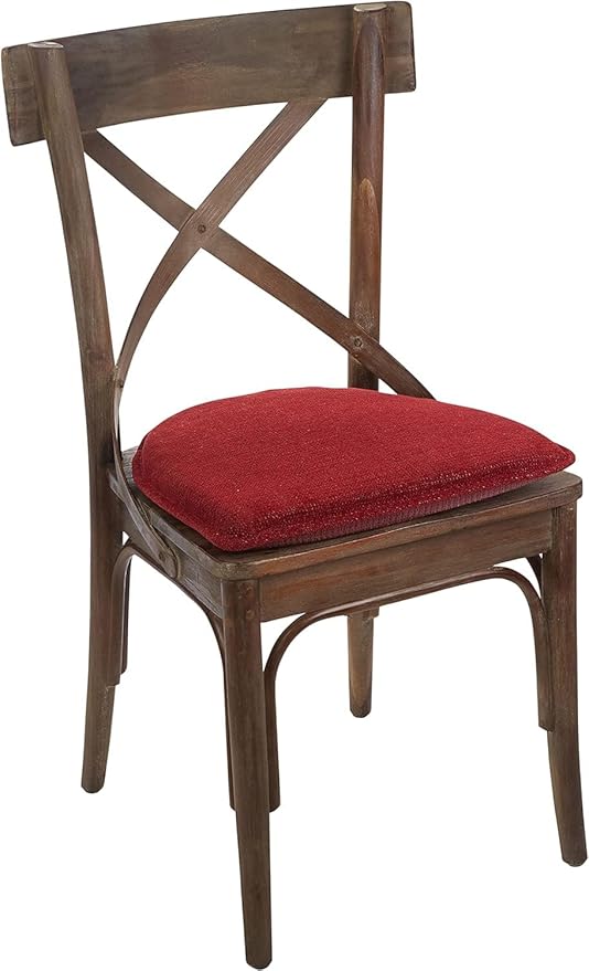 Klear Vu Raindrop The Gripper Non Slip Chair Cushions, Soft & Comfortable Seat Pad, Sitting Pillow for Kitchen, Dining or Office, 2 Count (Pack of 1), 03 Red
