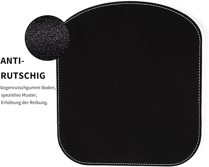 Brown Office Square Leather Mouse Pad with Wrist Rest Non-Slip Design, Business Style Gaming PU Mousepad for Learners, Workers &Computer Users.