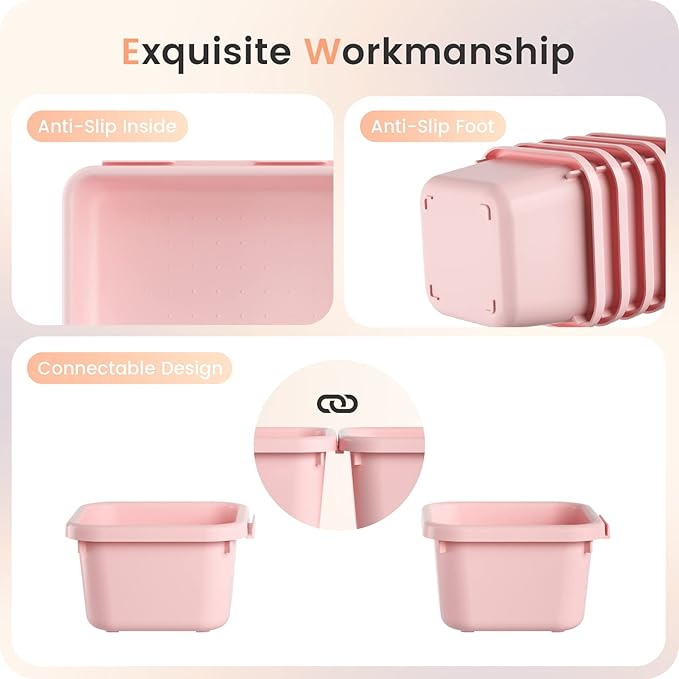 A-LuGeiใ๐ฐ๐ฒ๐ฃ๐๐ฆใ5 Sizeใ Tool Box Organizer Tray Divider Set, ใPinkใ Desk Drawer Organizer, Garage Organization and Storage Toolbox Accessories Rolling Tool Chest Cart Cabinet WorkBench Small Part