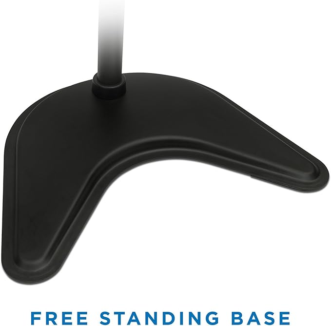 Mount-It! Free Standing Dual Monitor Stand | Double Monitor Desk Mount | Fits Two x 19 20 21 22 23 24 27 Inch Computer Screens | 2 Heavy Duty Height Adjustable Arms | VESA Compatible 75 100