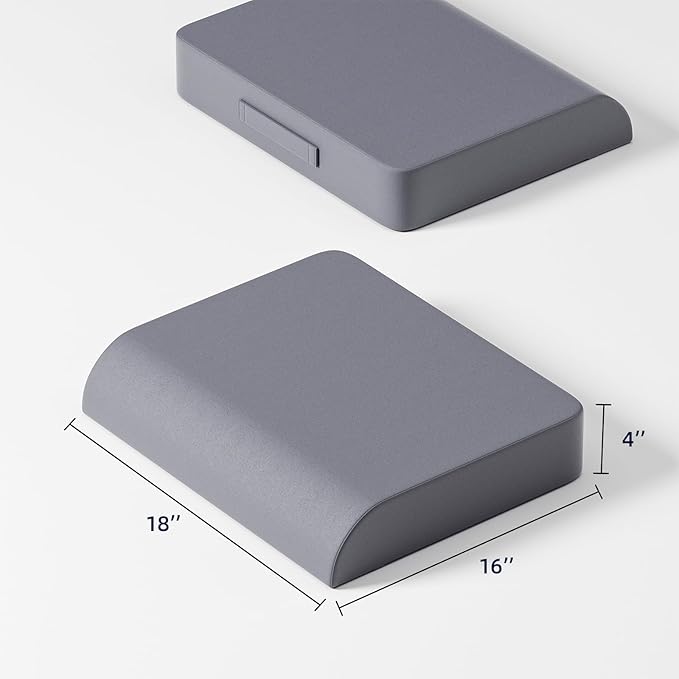 Gel-Infused Memory Foam Wheelchair Cushions, 3-Layer Breathable Pad for Recliner, Office Chair,Desk& Car Seat, Support for Coccyx & Sciatica Relief. Non-Slip 18‘’x16''x4''(Grey)