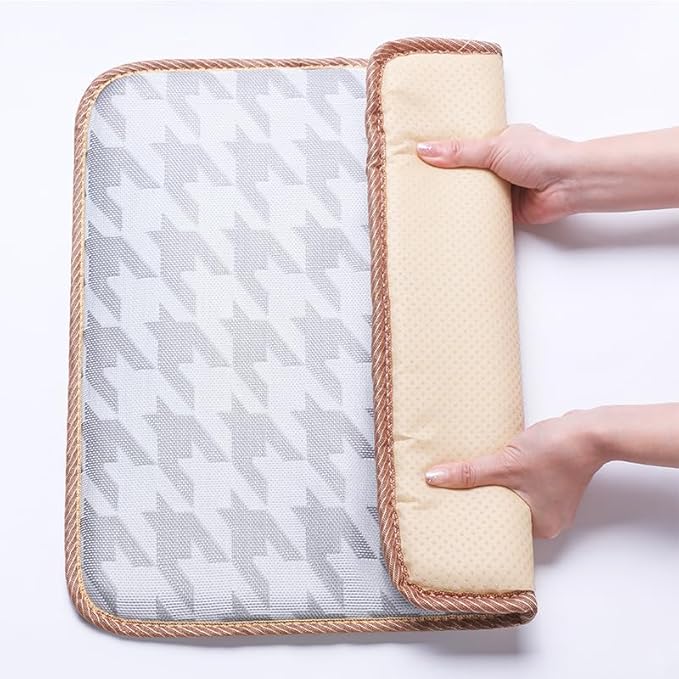 Chair Cushion Memory Foam Pads Tufted Slip Non Skid Rubber Back Seat Cover, 1Pack,Brown C