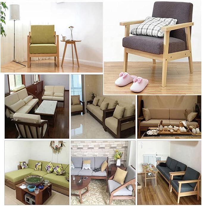 Long Cushions 100 * 40 * 3cm Filled with high-Density Sponge,Thickened and Soft,Anti-Slip/Zipper,Equipped with Anti-Slip Fixing Straps,for Kitchens, Dining Rooms, Floor Swings, Gardens, and terr