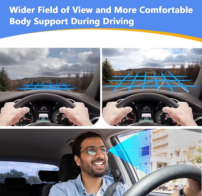 Seat Cushion for Hip Coccyx Pressure Relief, 6in Thick Extra Large Ergonomic Memory Foam Cushions for Sciatica Pain Relief, Sitting Seat Pad on Chair, Drive Seat, Wheelchair, Airplane,All Day Comfort