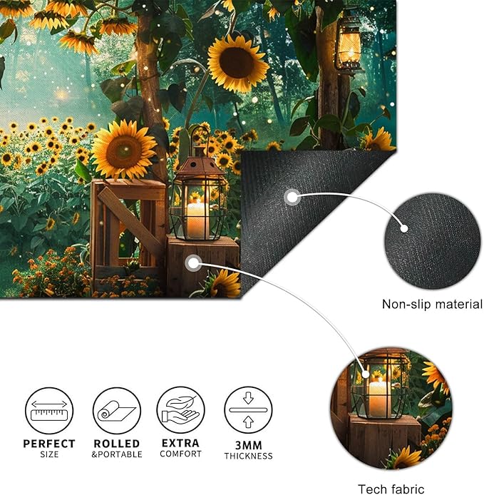 HOMETITUTE Mouse Pad 31.5 x 11.8 Inch XL Large Desk Mat Sunflower Extended Keyboard Pad Non Slip Computer Mat Waterproof Gaming Mouse Pad Nature Style Mousepad Desk Accessories for Home Office Setup