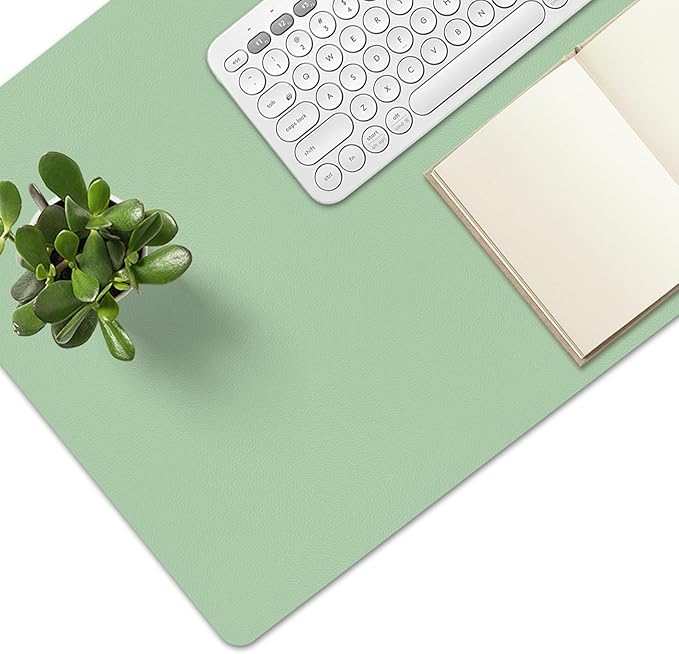 Mouse Pad and Keyboard Wrist Rest, Large Keyboard and Mouse Pad Set, Ergonomic Mousepad with Wrist Rest, Non-Slip Desk Mat Protector for Office, Home (31.5ร15.7 Inches, Lake Green)