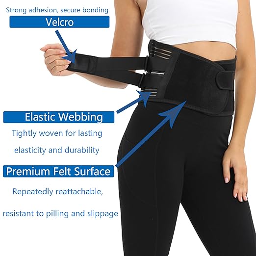 Back Brace for Lower Back Pain Relief,Breathable Back Support Belt,Adjustable Lumbar Support Belt for Women Men,6 Support Rods Conform to the Waist(S).