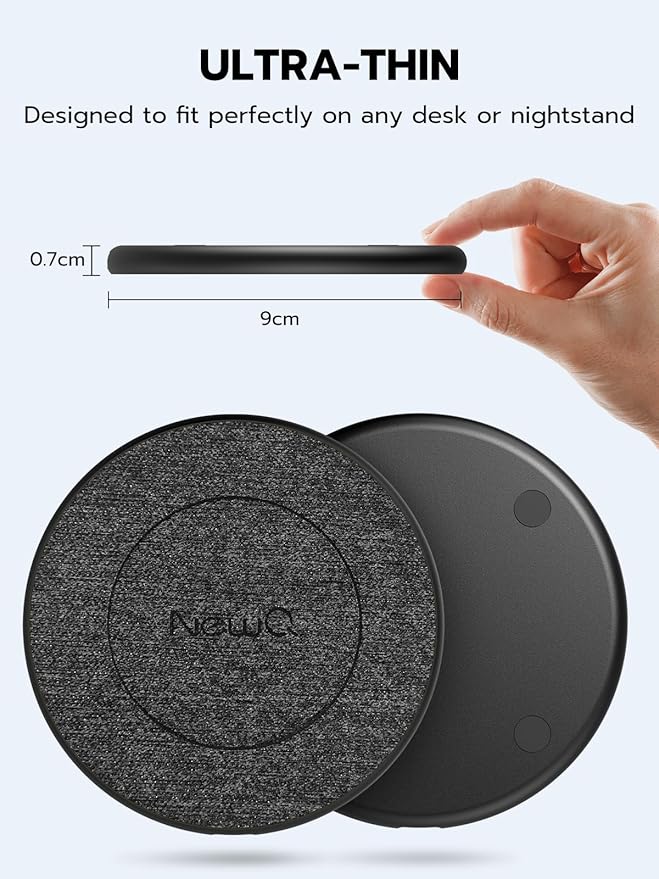 NewQ Wireless Charger for Samsung, 15W Max Wireless Charging Pad for iPhone 16 15 14 13 12 11 mini/SE/Pro/Max/Plus,Samsung Galaxy S23/S22/S21/S20/S10/S9/S8/S7/Note20/10/9/8, Google Pixel 8/7/6,1 Pack