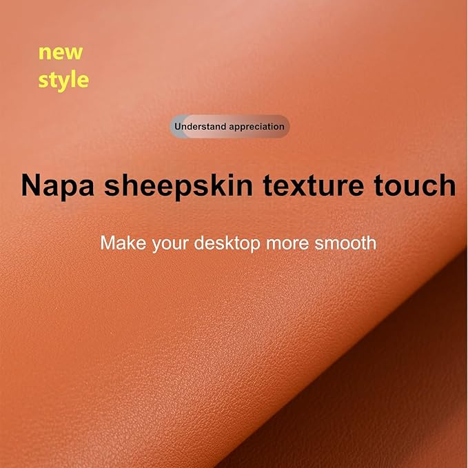 Large Double-Sided Desk Mat, 31.5''×15.7'', PU Leather Mouse Pad, Waterproof Desk Pad, Laptop Leather Desk Mat, Protector for Keyboard and Mouse for Office and Home (Red+Black)
