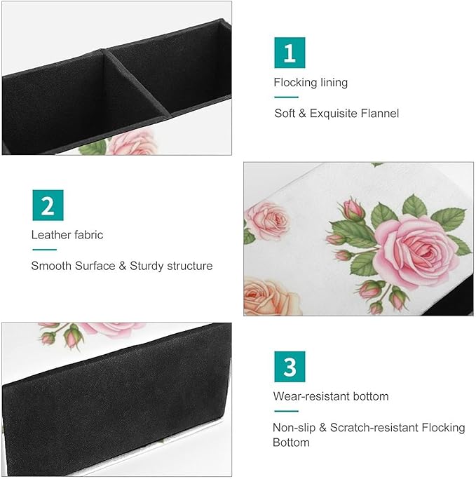Modern Pen Holder for Desk Floral Rose Flower, Chic Addition to Your Workspace
