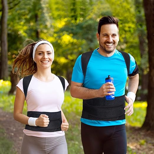 DIANMEI Back Brace Posture Corrector for Women and Men, Back Braces for Upper and Lower Back Pain Relief, Adjustable and Fully Back Support Improve Posture and Lumbar Support(M, 30"-35.5" Waist)