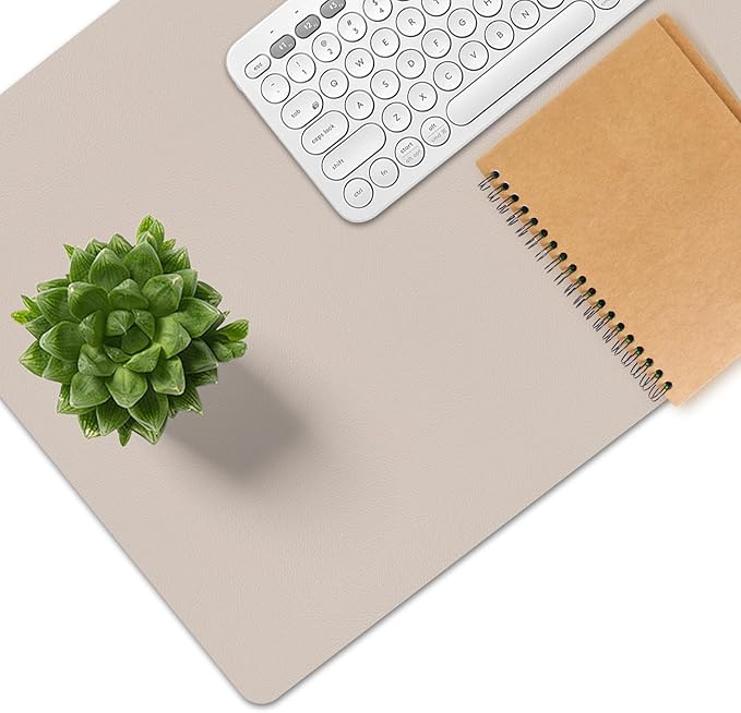 Mouse Pad and Keyboard Wrist Rest, Large Keyboard and Mouse Pad Set, Ergonomic Mousepad with Wrist Rest, Non-Slip Desk Mat Protector for Office, Home (35.4ร15.7 Inches, Cream Pink)