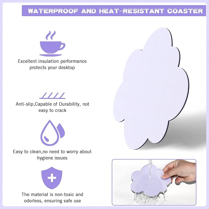 5 in1 Cloud Mouse Pad,Keyboard Wrist Rest,Mouse Wrist Rest Support,Mouse Pad Wirst Rest and Leather Coaster Set with Office Desk Mat,Memory Foam Ergonomic Easy Typing Pain Relief for Office and Home