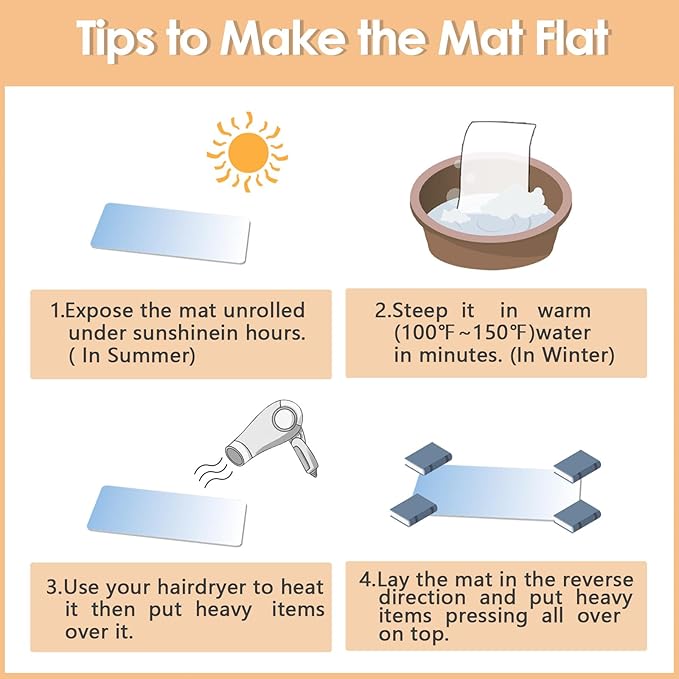 Makeup Mat for Vanity Top 19.7 x 11.8 in, PVC Desk Mat - Easy to Clean, Waterproof & Oilproof Vanity Accessories - Clear
