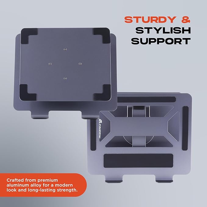 Griffin Rotator Laptop Stand with 6-in-1 USB HUB, 360° Rotating Computer Stand, USB C Docking Station & Multiport Adapter for Desk Setup