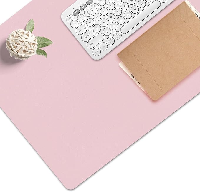 Mouse Pad and Keyboard Wrist Rest, Large Keyboard and Mouse Pad Set, Ergonomic Mousepad with Wrist Rest, Non-Slip Desk Mat Protector for Office, Home (31.5ร15.7 Inches, Pink)