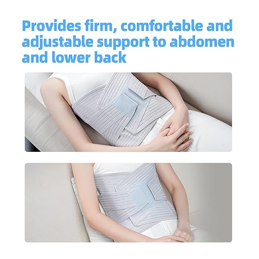 Solmyr Back Brace Lumbar Support, Abdominal Binder Lower Waist Support Belt, Back Support Belt Compression Wrap, Adjustable Breathable Waist Straps for Women Men Lower Back Pain Relief(S)