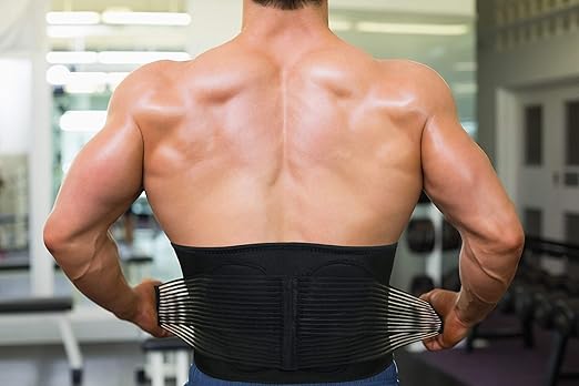 Plus Size Back Brace for Men Lumbar Support Belt Lower Back Pain Relief, Dual Sacral Pads, Adjustable Straps and Cooling Fabric (X-Large/XX-Large)